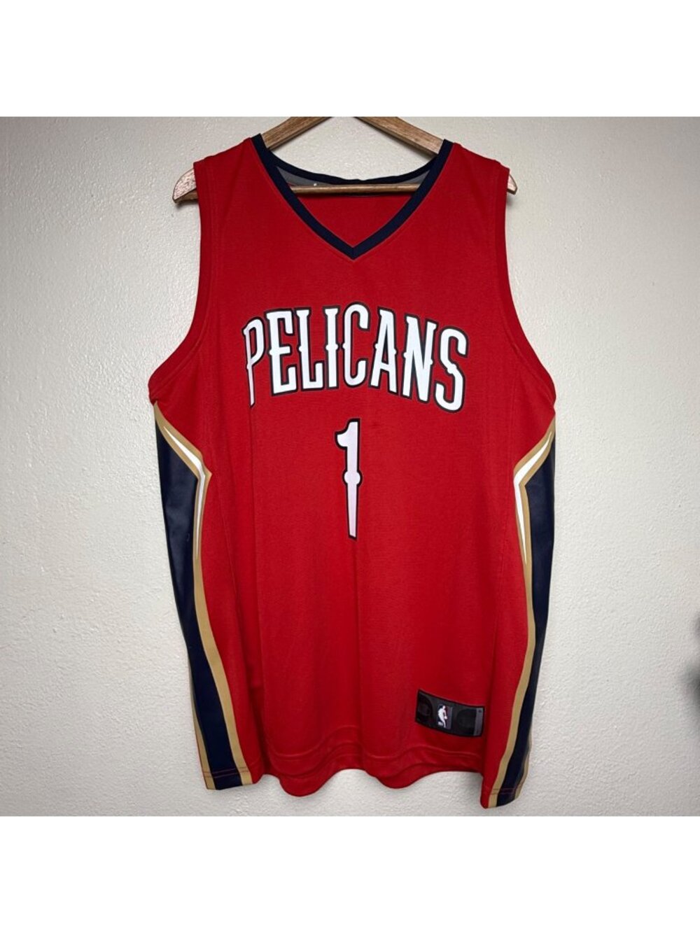 New Orleans Pelicans Zion Williamson #1 Red Fanatics NBA Mens Jersey Sz XL